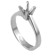 18K White Gold Solitaire Setting