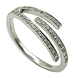 14K White Gold Multi Stone Ring : 0.15 cttw Diamonds