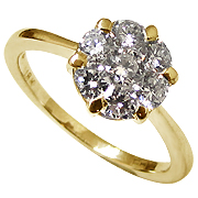 18K Yellow Gold 0.80ct Diamond Ring