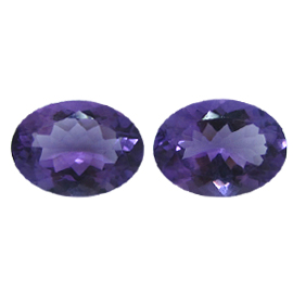 22.91 cttw Pair of Oval Amethysts : Fine Purple