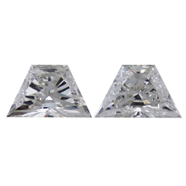 0.55 cttw Pair of Trapezoid Diamonds : F / SI2