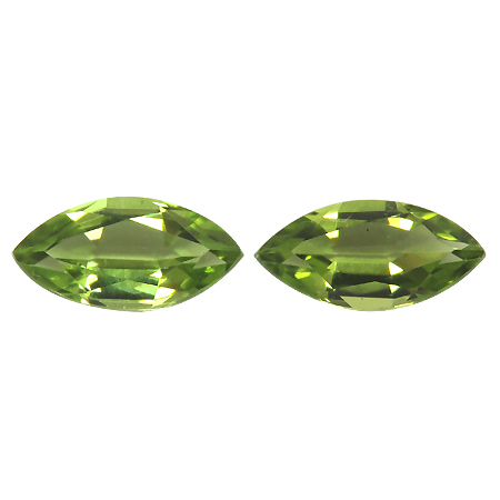 2.07 cttw Pair of Marquise Peridots : Fine Green