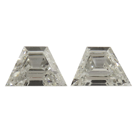 0.52 cttw Pair of Trapezoid Diamonds : H / VS2