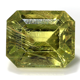1.12 ct Emerald Cut Sapphire : Yellowish Green