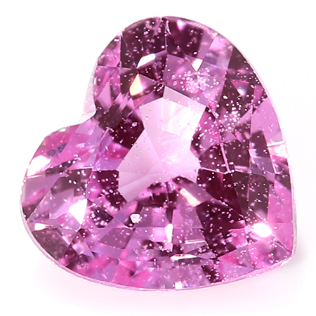 0.59 ct Heart Shape Pink Sapphire : Fine Pink