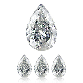 0.05 ct Pear Shape Diamond : H / VS2