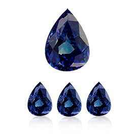 0.42 ct Pear Shape Sapphire : Fine Blue
