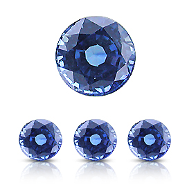 0.01 ct Round Sapphire : Royal Blue