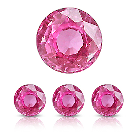 0.18 ct Round Sapphire : Fine Pink