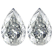 0.38 cttw Pair of Pear Shape Diamonds : F / VS1